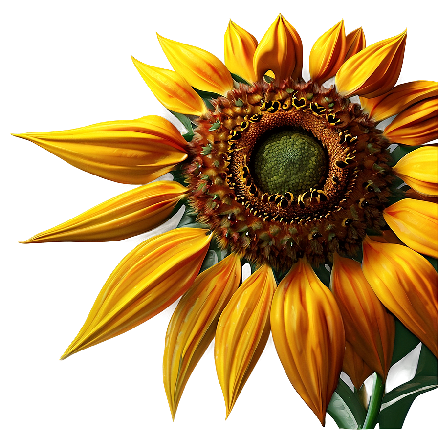 Abstract Sunflower Art Png 74 PNG Image