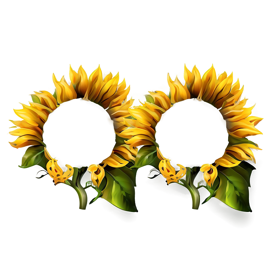 Abstract Sunflower Art Png Xgm PNG Image