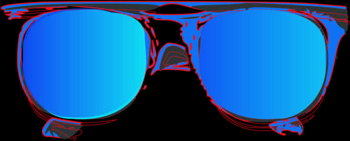 Abstract Sunglasses Design PNG Image