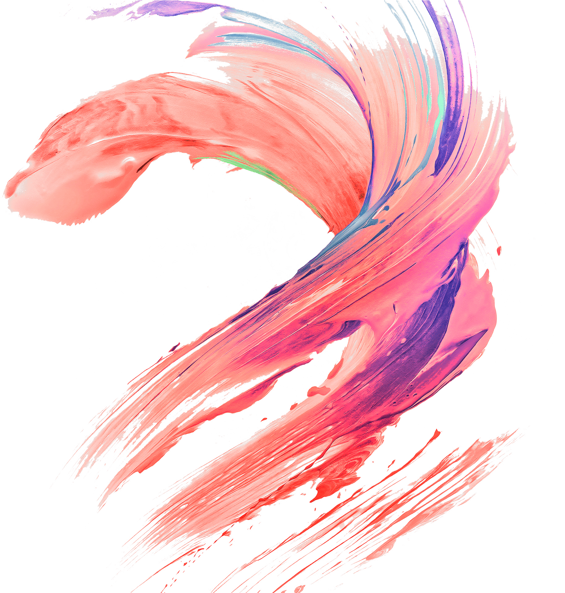 Abstract Swirl Brush Stroke PNG Image