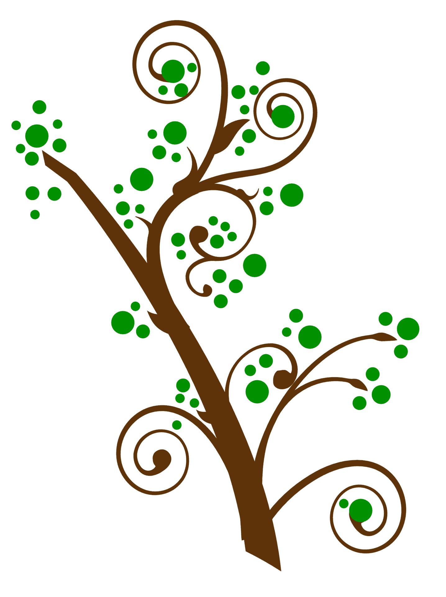 Abstract Swirl Tree Design PNG Image