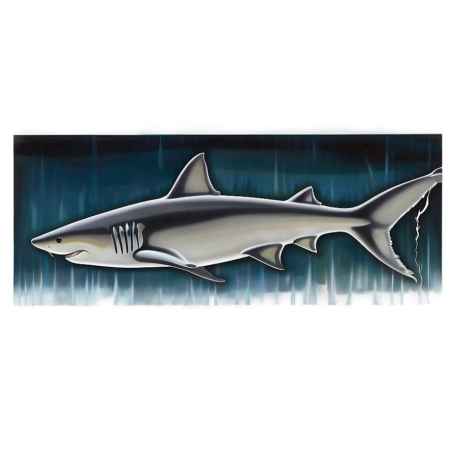 Abstract Tiger Shark Artwork Png 06212024 PNG Image