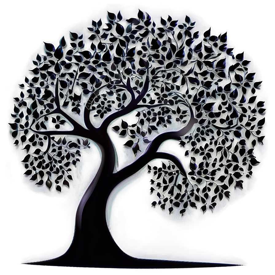 Abstract Tree Silhouette Png Hil PNG Image