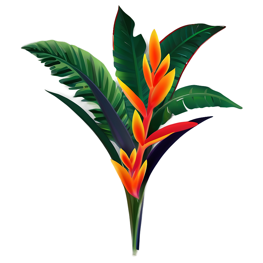 Abstract Tropical Plant Png Xyy PNG Image