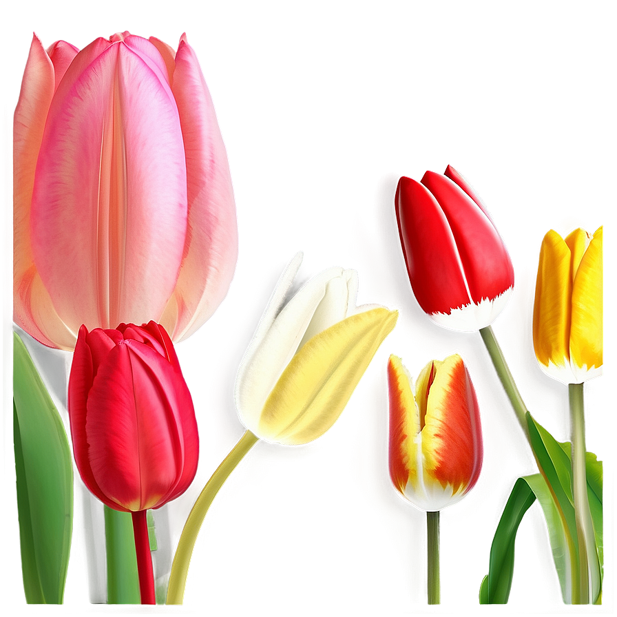 Abstract Tulips Art Png 4 PNG Image