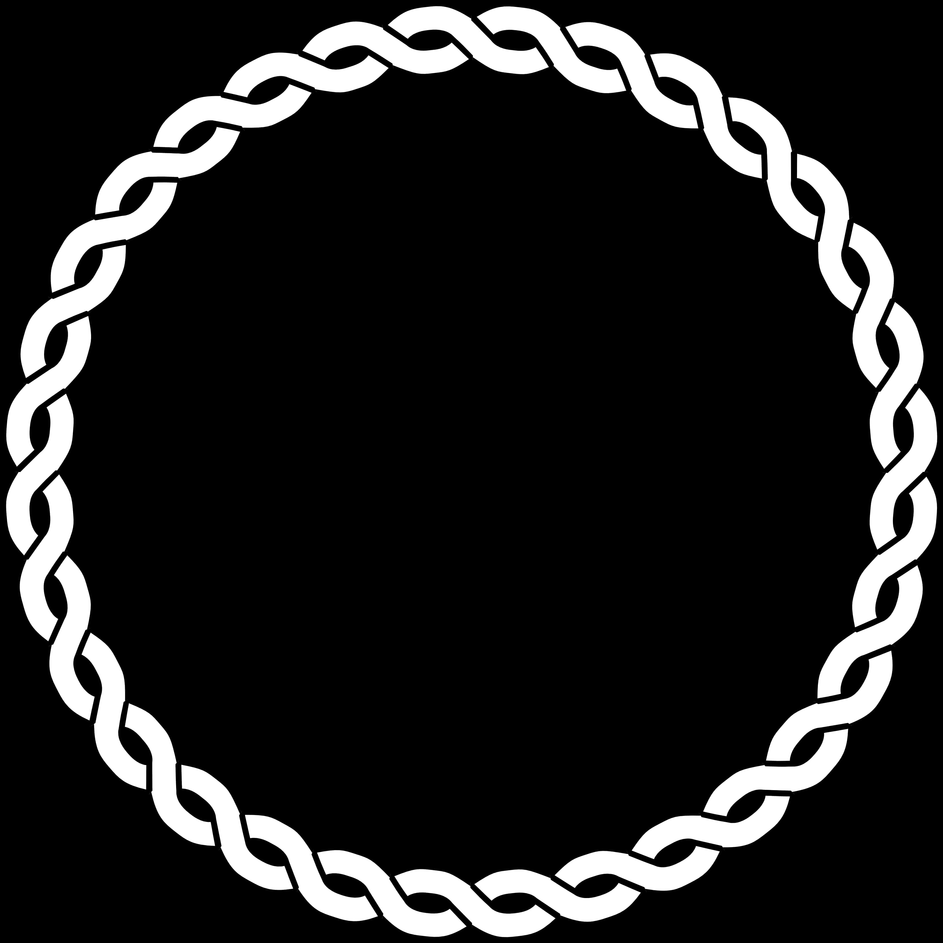 Abstract Twisted Rope Circle Vector PNG Image