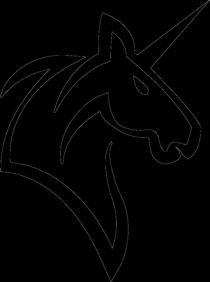 Abstract Unicorn Outline PNG Image