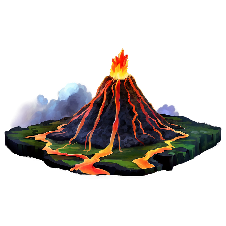 Abstract Volcano Art Png 30 PNG Image