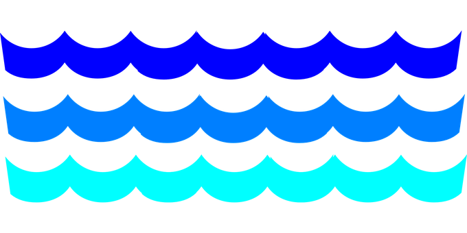 Abstract Water Waves Pattern PNG Image