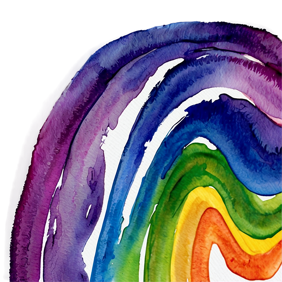 Abstract Watercolor Rainbow Png 06272024 PNG Image