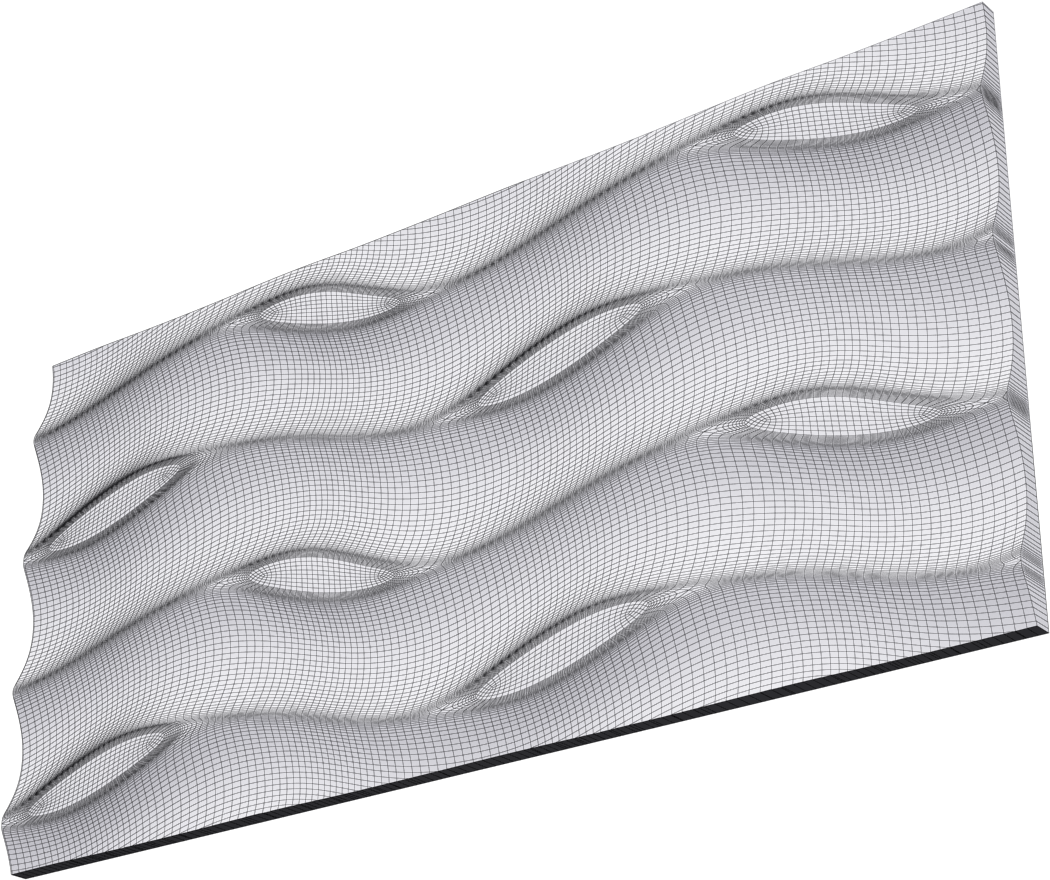 Abstract Wave Pattern3 D Model PNG Image