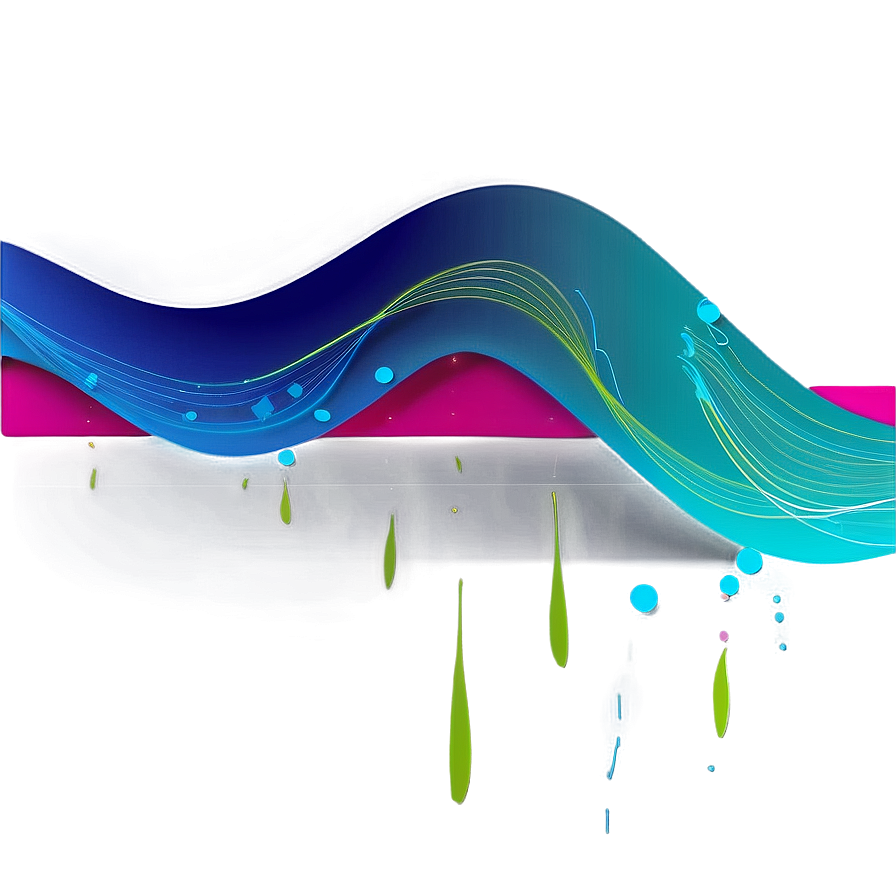 Abstract Wave Vector Art PNG Image