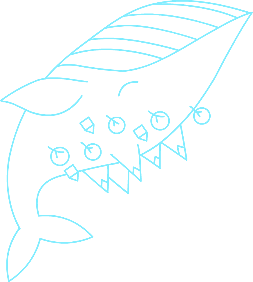 Abstract Whale Constellation Drawing PNG Image