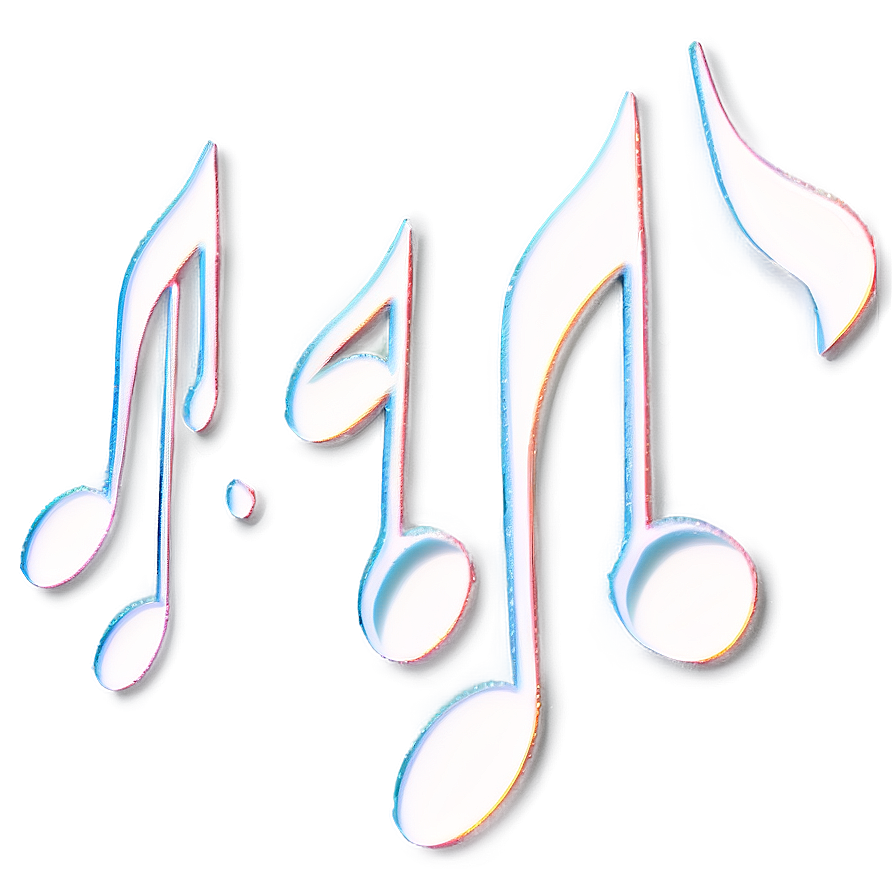 Abstract White Music Note Png Ptc24 PNG Image