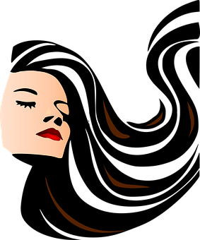 Abstract Woman Profile Vector PNG Image