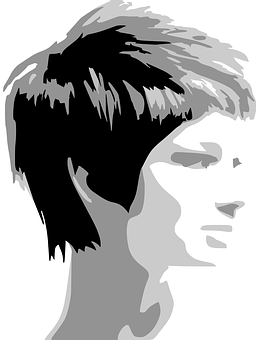 Abstract Woman Profile Vector PNG Image