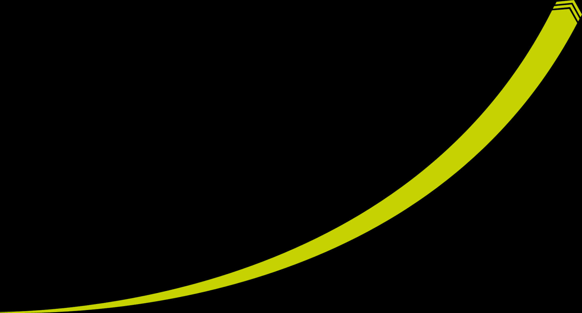 Abstract Yellow Curveon Black Background PNG Image