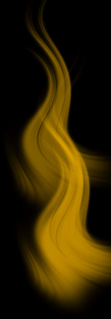 Abstract Yellow Flame Curves PNG Image