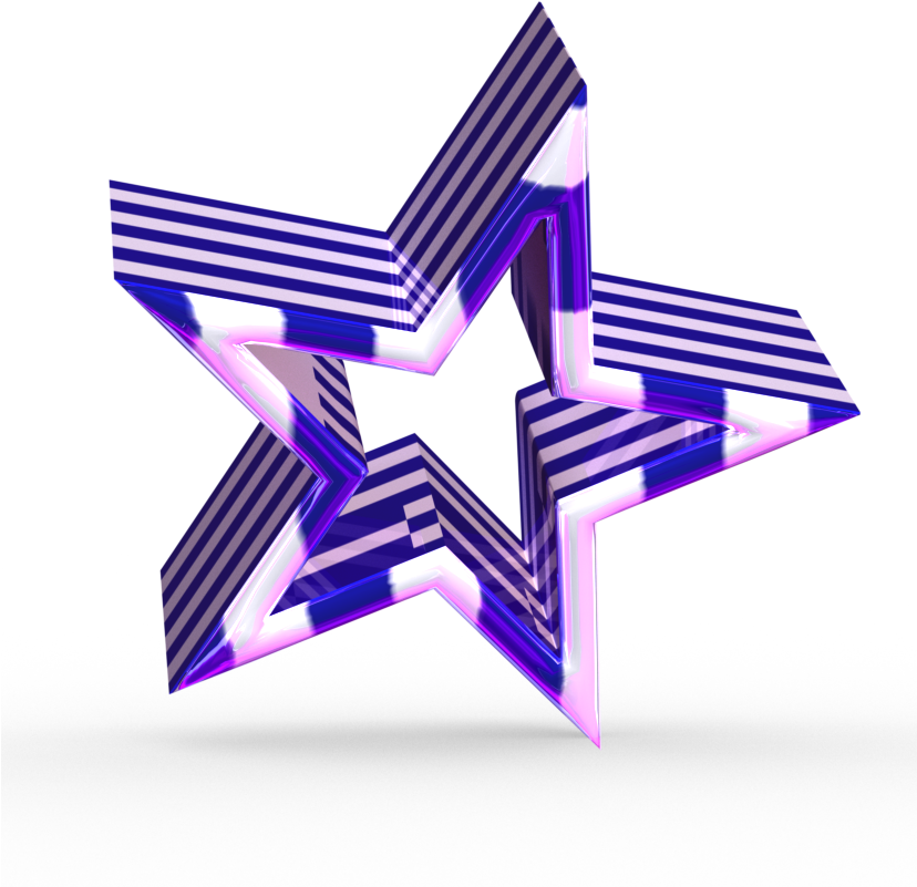 Abstract3 D Star Illusion PNG Image