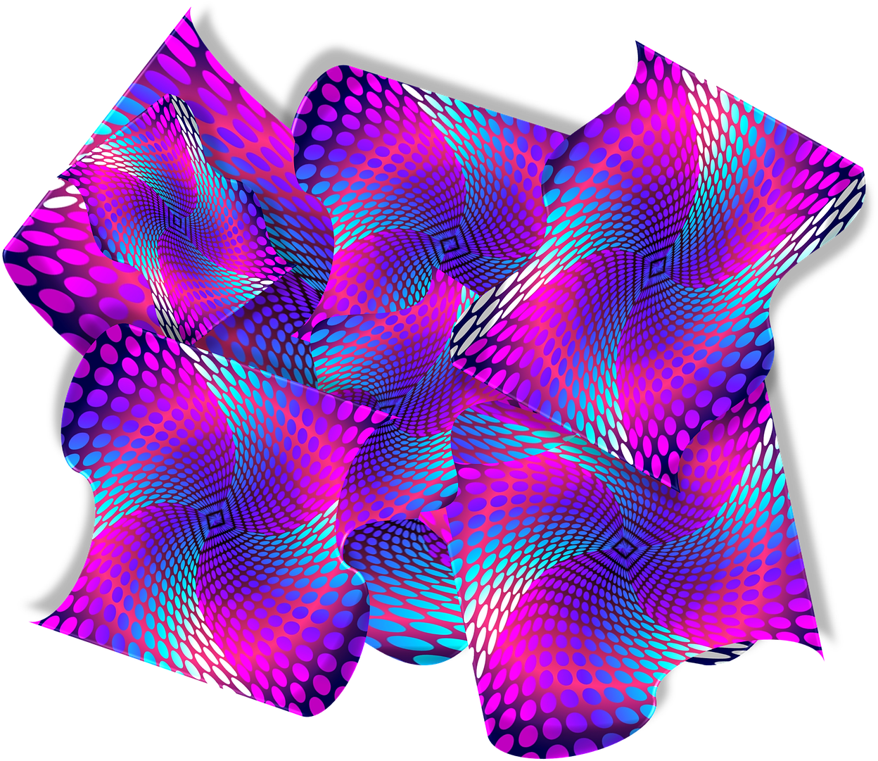 Abstract3 D Wavy Pattern PNG Image