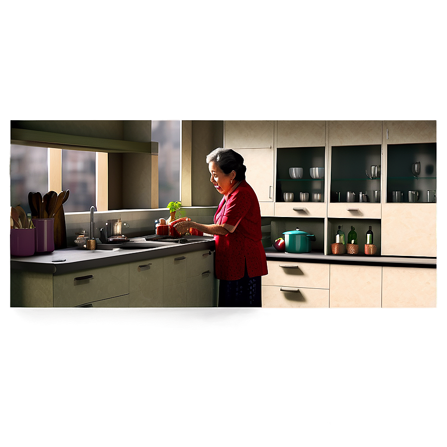 Abuela's Kitchen Scene Png Ren12 PNG Image