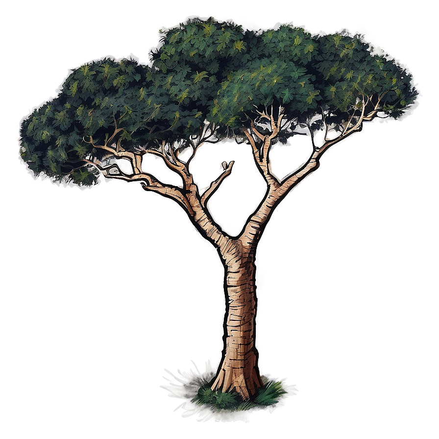 Acacia Tree Sketch Png 06122024 PNG Image