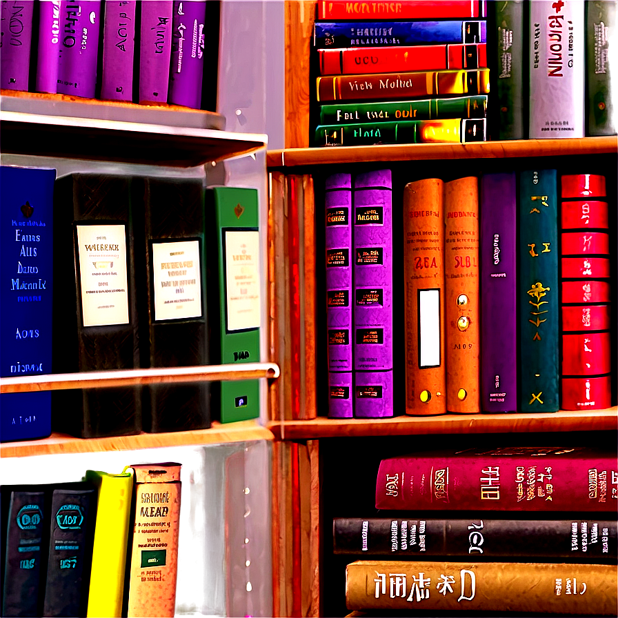 Academic Books On Shelf Png 42 PNG Image