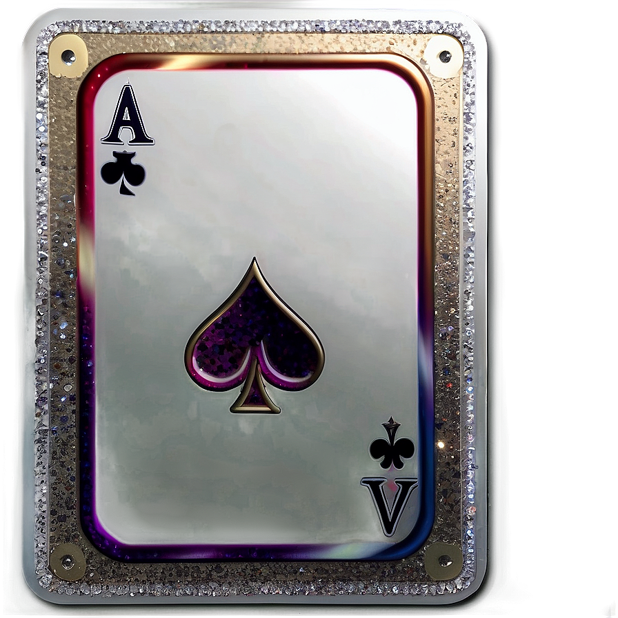 Ace Card With Glitter Png 64 PNG Image