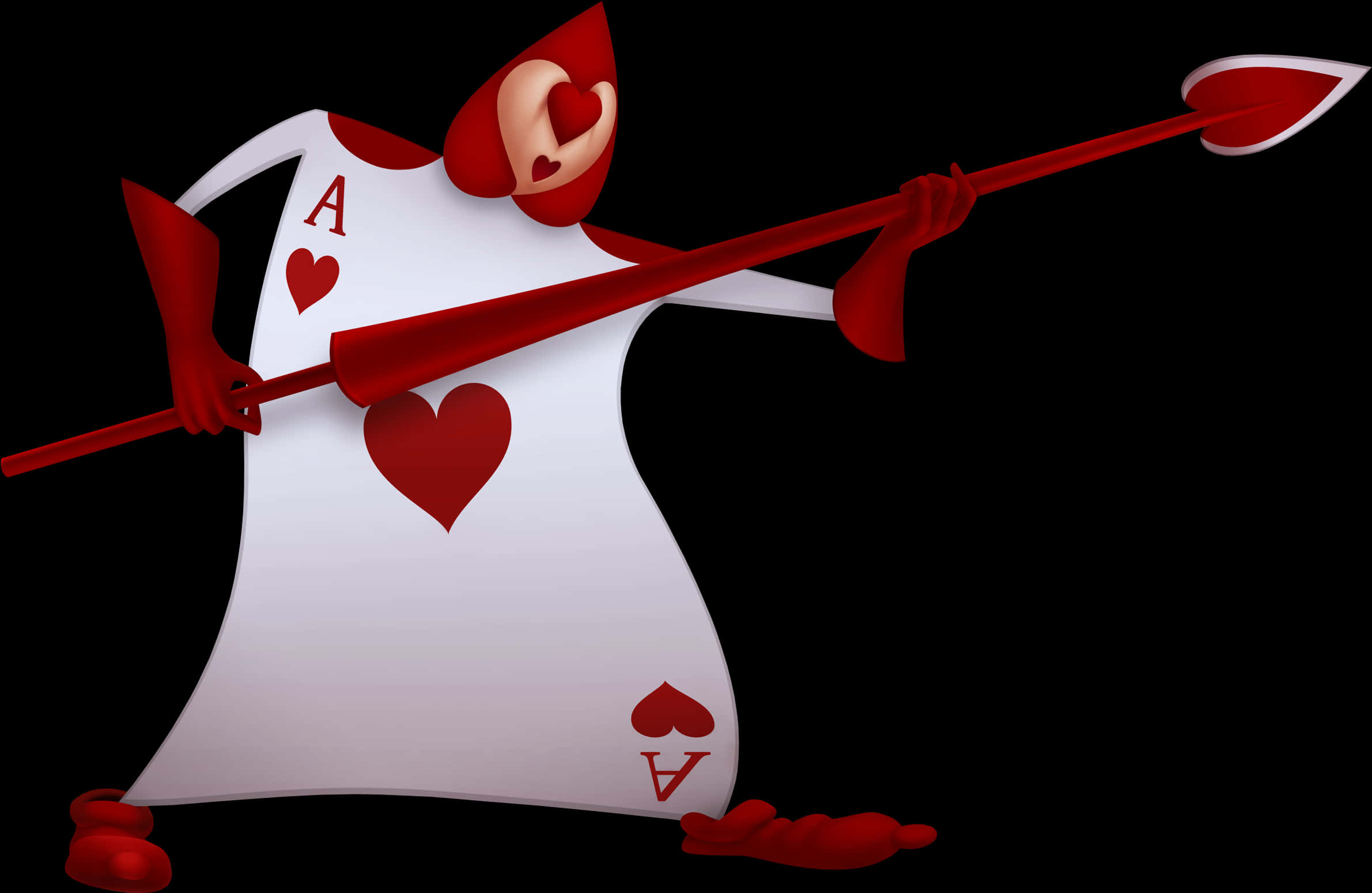 Aceof Hearts Card Guard Alicein Wonderland PNG Image