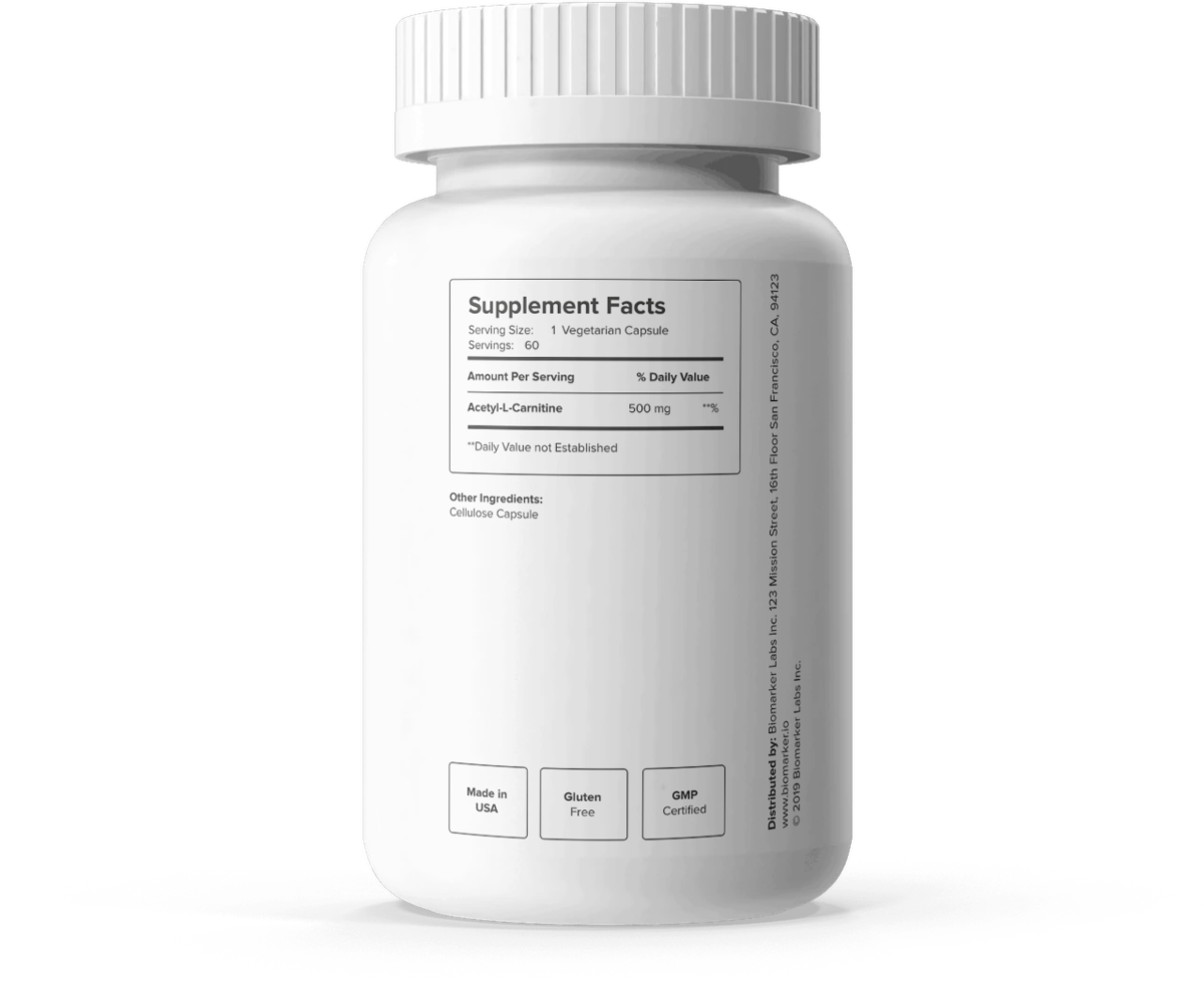 Acetyl L Carnitine Supplement Bottle PNG Image