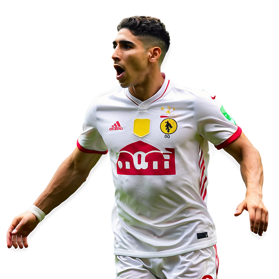 Achraf Hakimi Illustration Png Lcc PNG Image