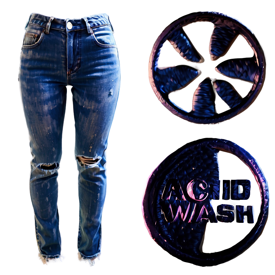 Acid Wash Jean Png Wos45 PNG Image