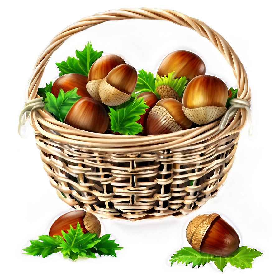 Acorn In Basket Png Gna PNG Image