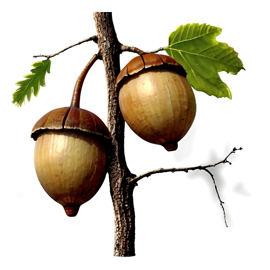 Acorn On Branch Png Pir PNG Image