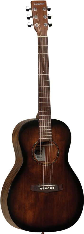 Acoustic Guitar Elegant Design PNG Image