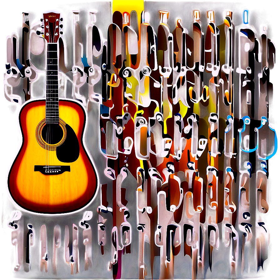 Acoustic Guitar In Spotlight Png Ehf30 PNG Image