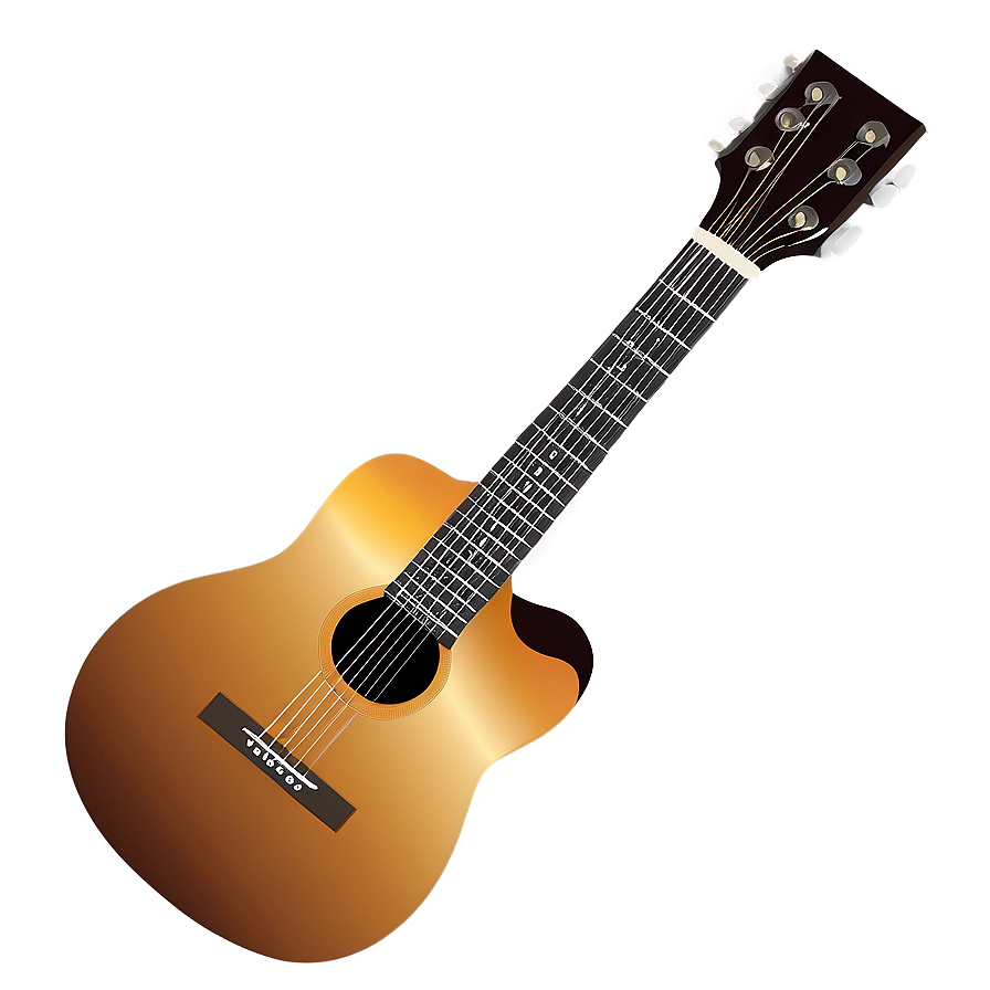 Acoustic Guitar Vector Png Xei37 PNG Image