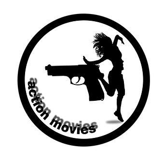 Action Movie Icon Silhouette PNG Image