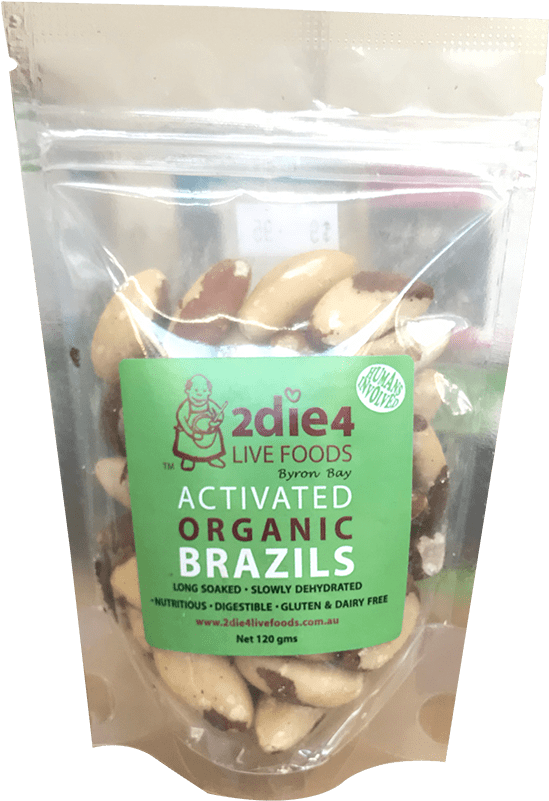 Activated Organic Brazil Nuts Packaging PNG Image