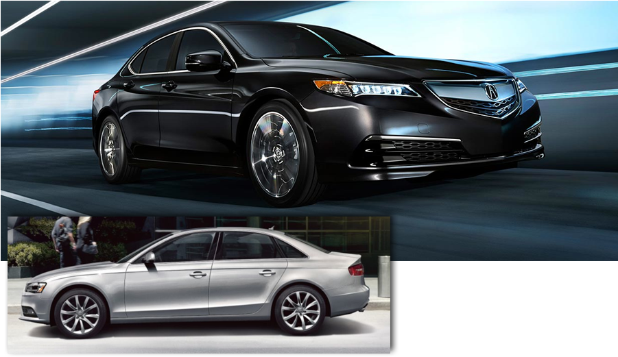 Acura Sedan Models Showcase PNG Image