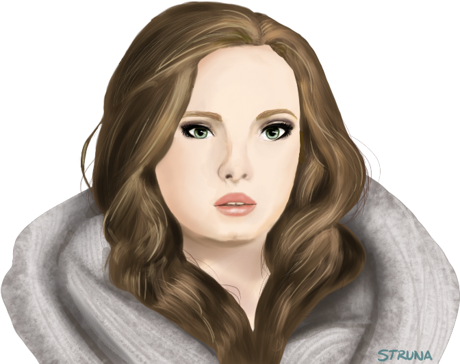 Adele Digital Portrait PNG Image