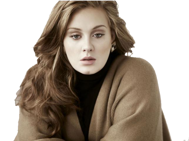 Adele Elegant Portrait PNG Image