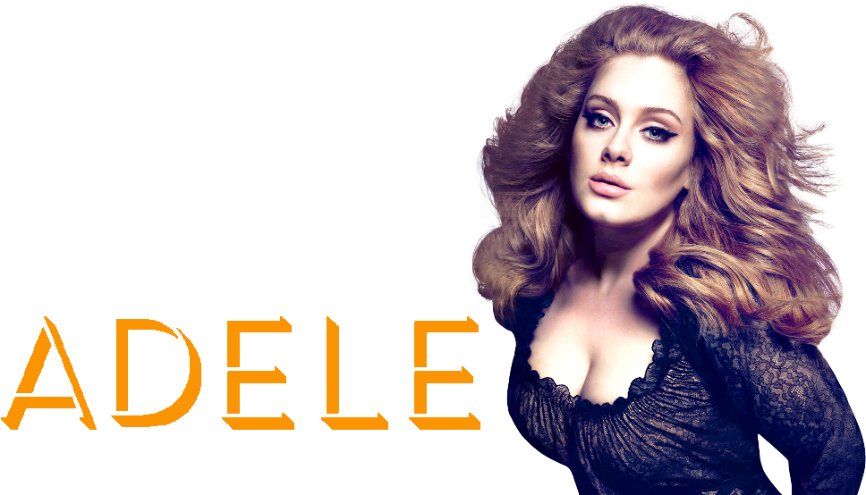 Adele Glamorous Portrait PNG Image