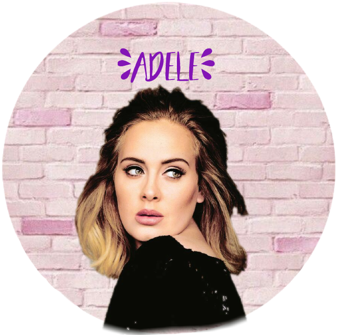 Adele Stylized Portrait PNG Image