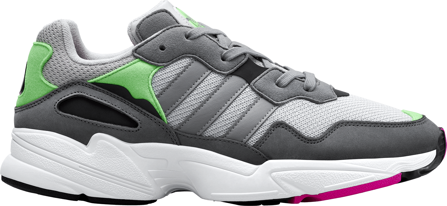 Adidas Yung96 Sneaker Grey Green PNG Image