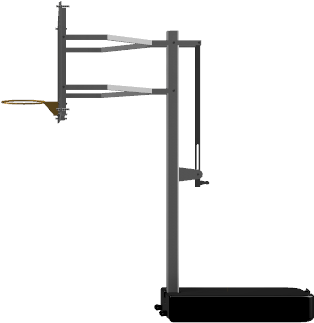 Adjustable Outdoor Basketball Hoop PNG Image