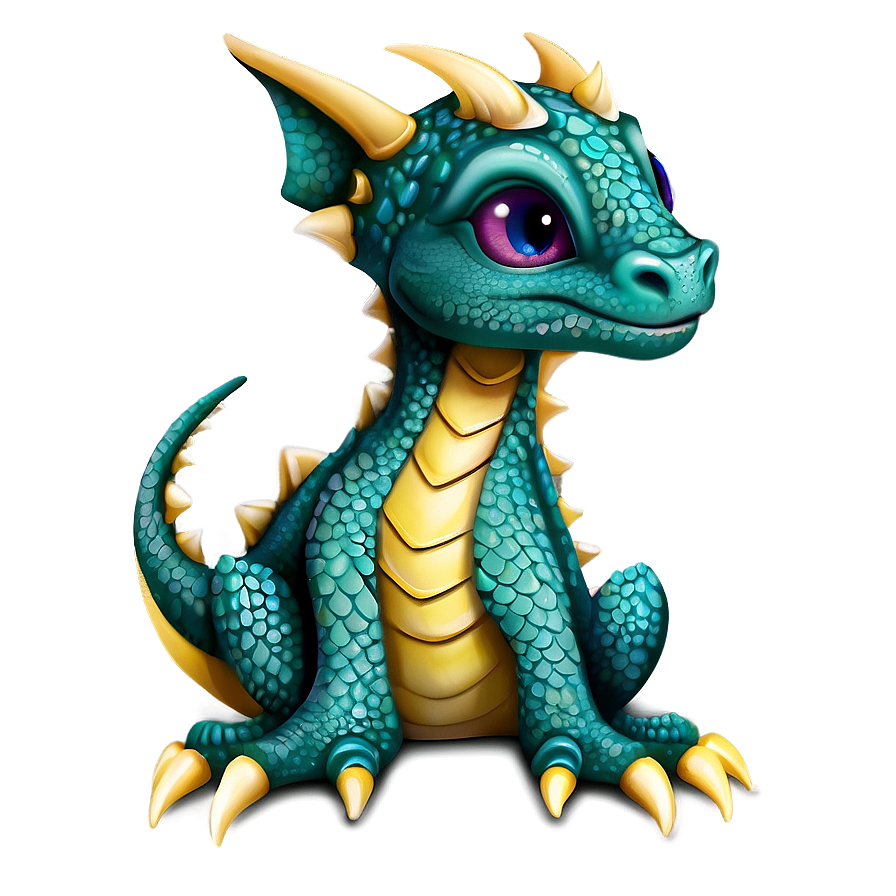 Adorable Baby Dragon Png Xbr PNG Image