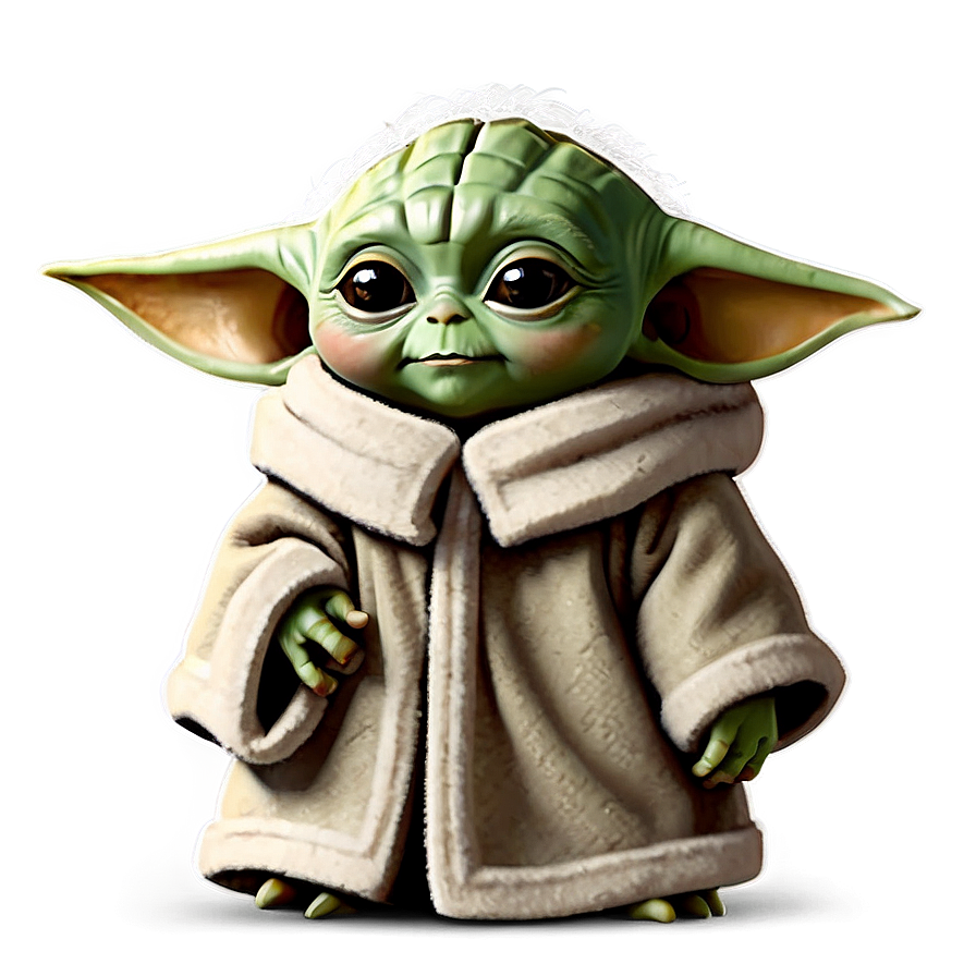 Adorable Baby Yoda Character Png Bcm PNG Image