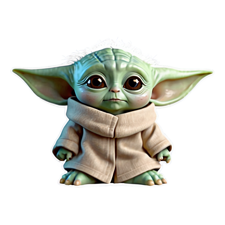 Adorable Baby Yoda Character Png Skq PNG Image