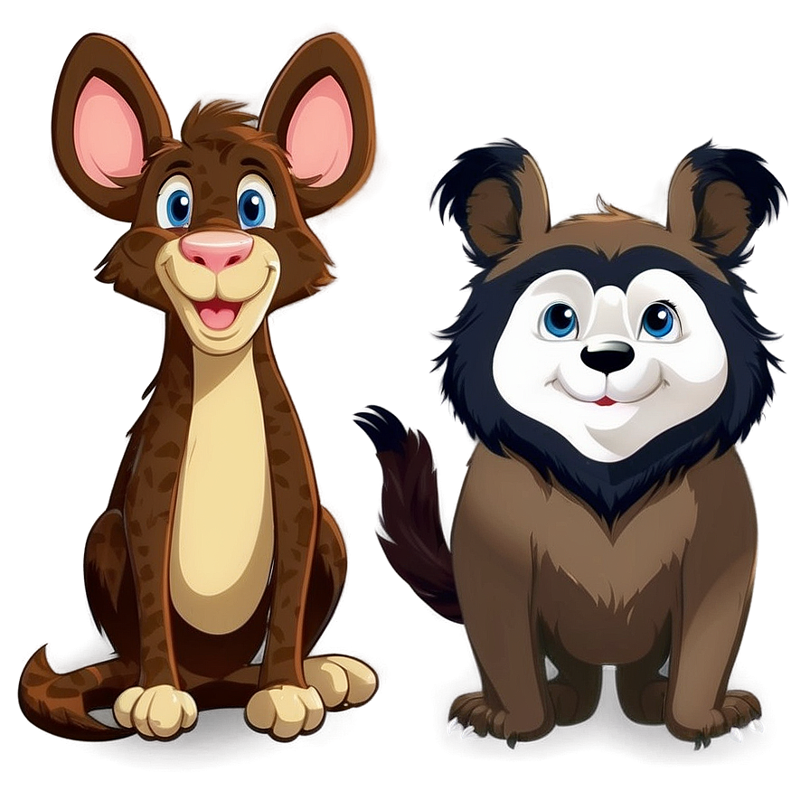 Adorable Cartoon Animal Friends Png Ulk PNG Image